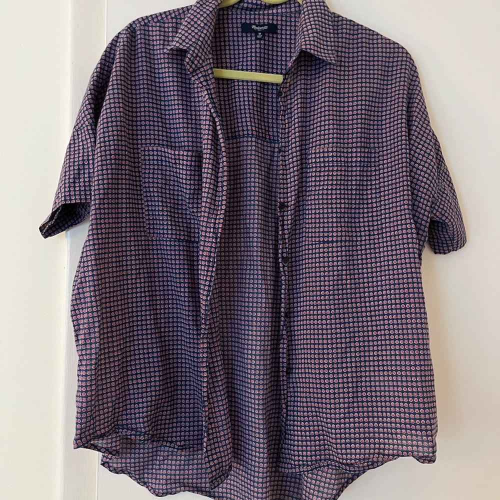 Madewell Purple Casual Button Down Shirt